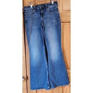 Hollister Women’s Low Rise Flare Jeans Vintage Stretch Blue Denim Size 8R